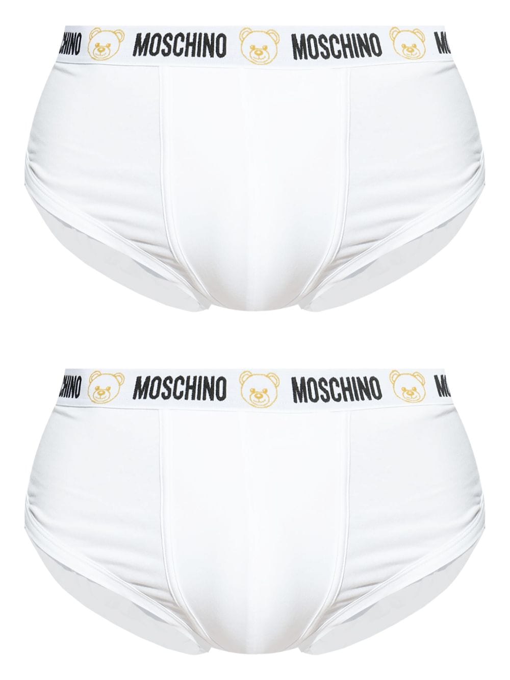 Moschino Twee Teddys Bear slips Wit