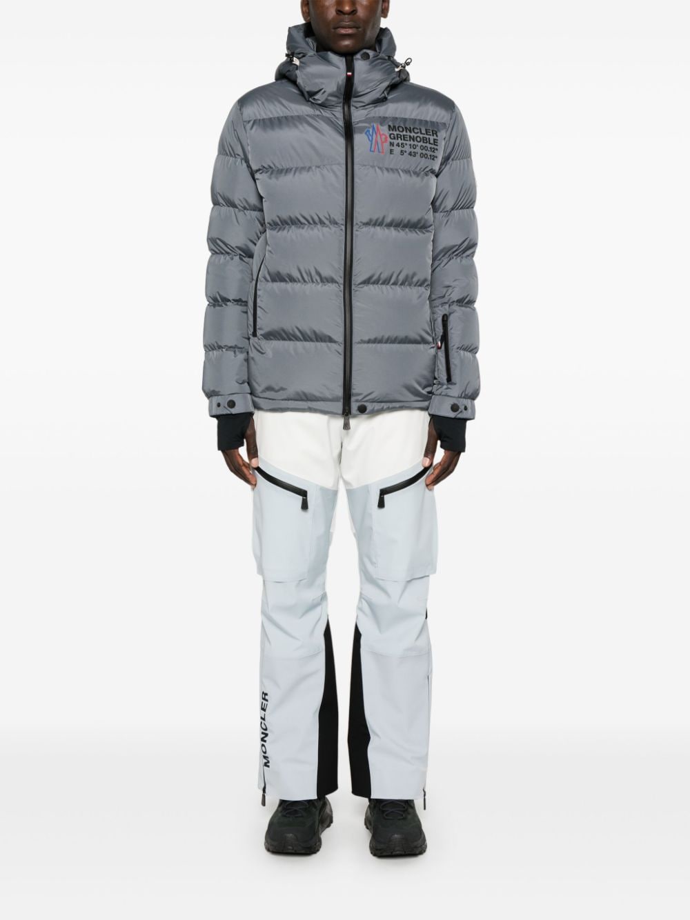 Shop Moncler Colour-block Trousers In Blau