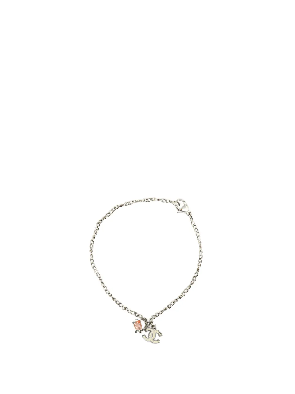 CHANEL Pre-Owned 2004 Silver Plated CC Ladybug Charm costume bracelet | Silver | Image 1