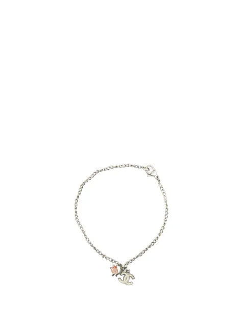CHANEL Pre-Owned 2004 Silver Plated CC Ladybug Charm costume bracelet
