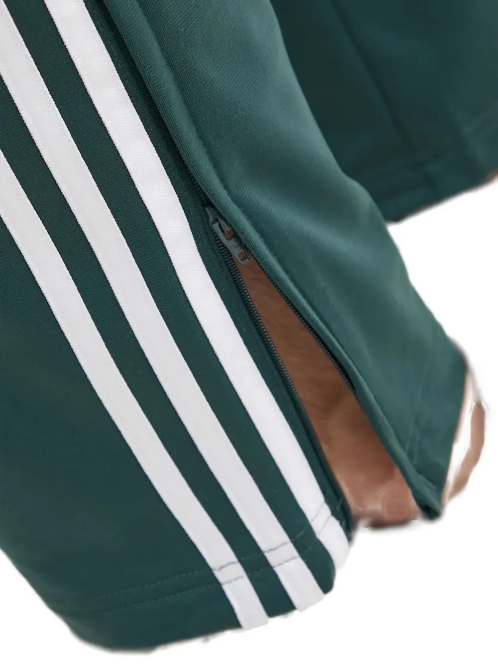 Adidas Originals Straight Trousers With Elastic Waistband And Side Stripes In Green