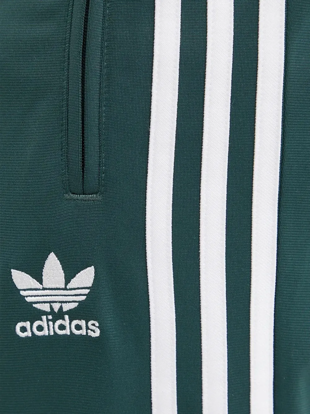 Adidas Originals Straight Trousers With Elastic Waistband And Side Stripes In Green