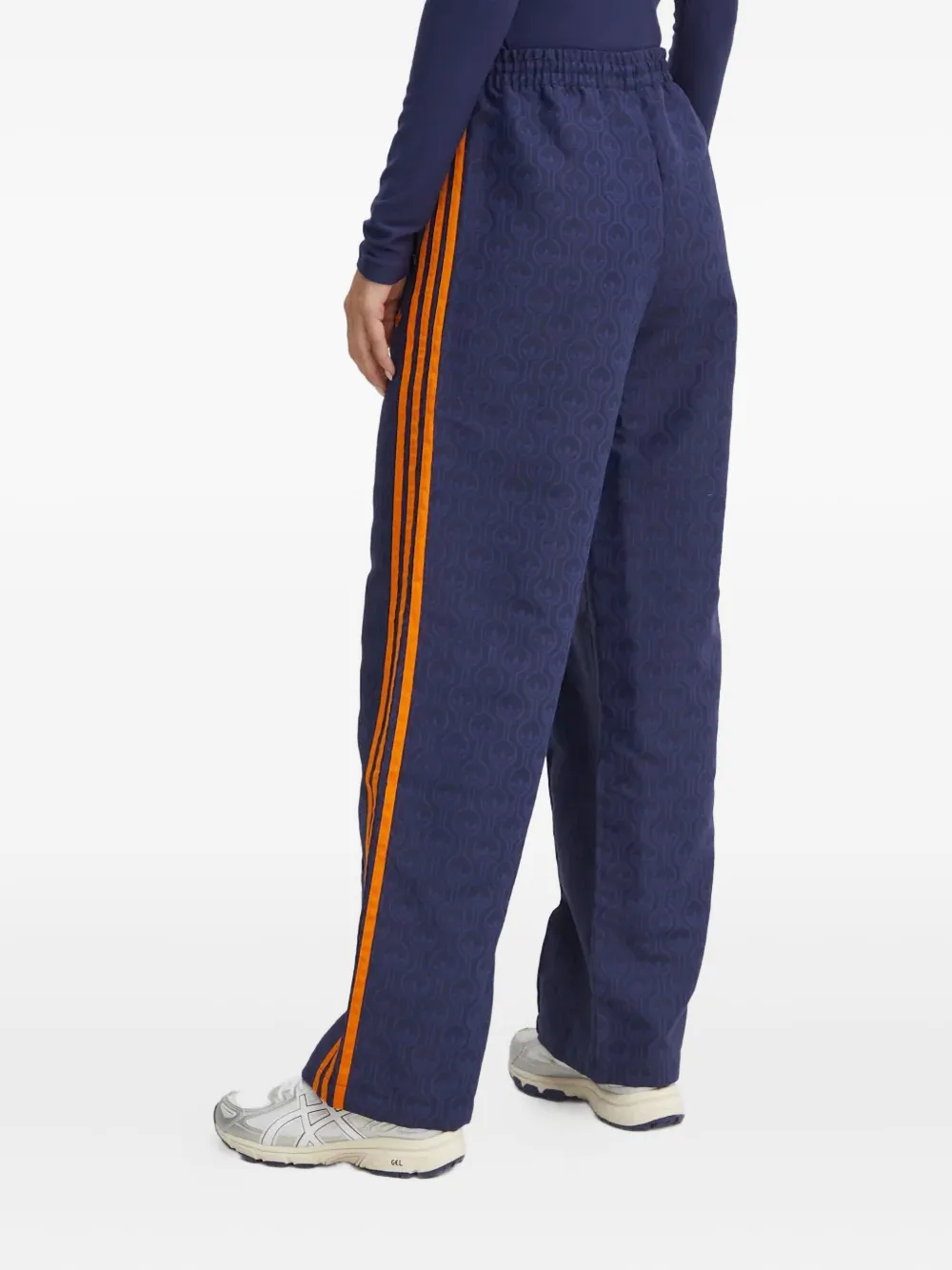 adidas Broek met gestreept detail en patroon Blauw