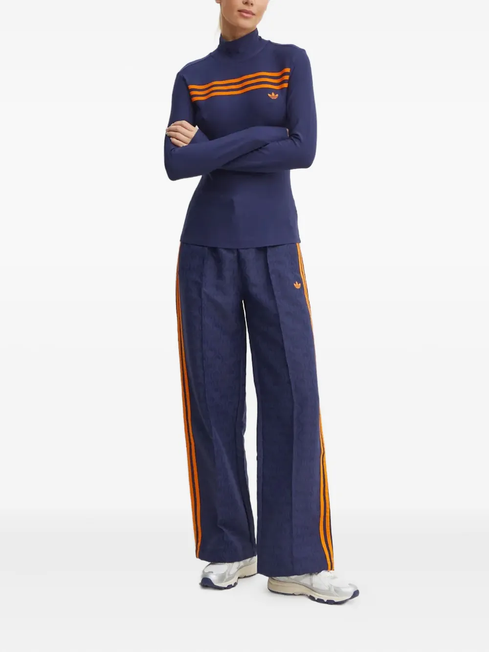 Adidas Broek met gestreept detail en patroon - Blauw