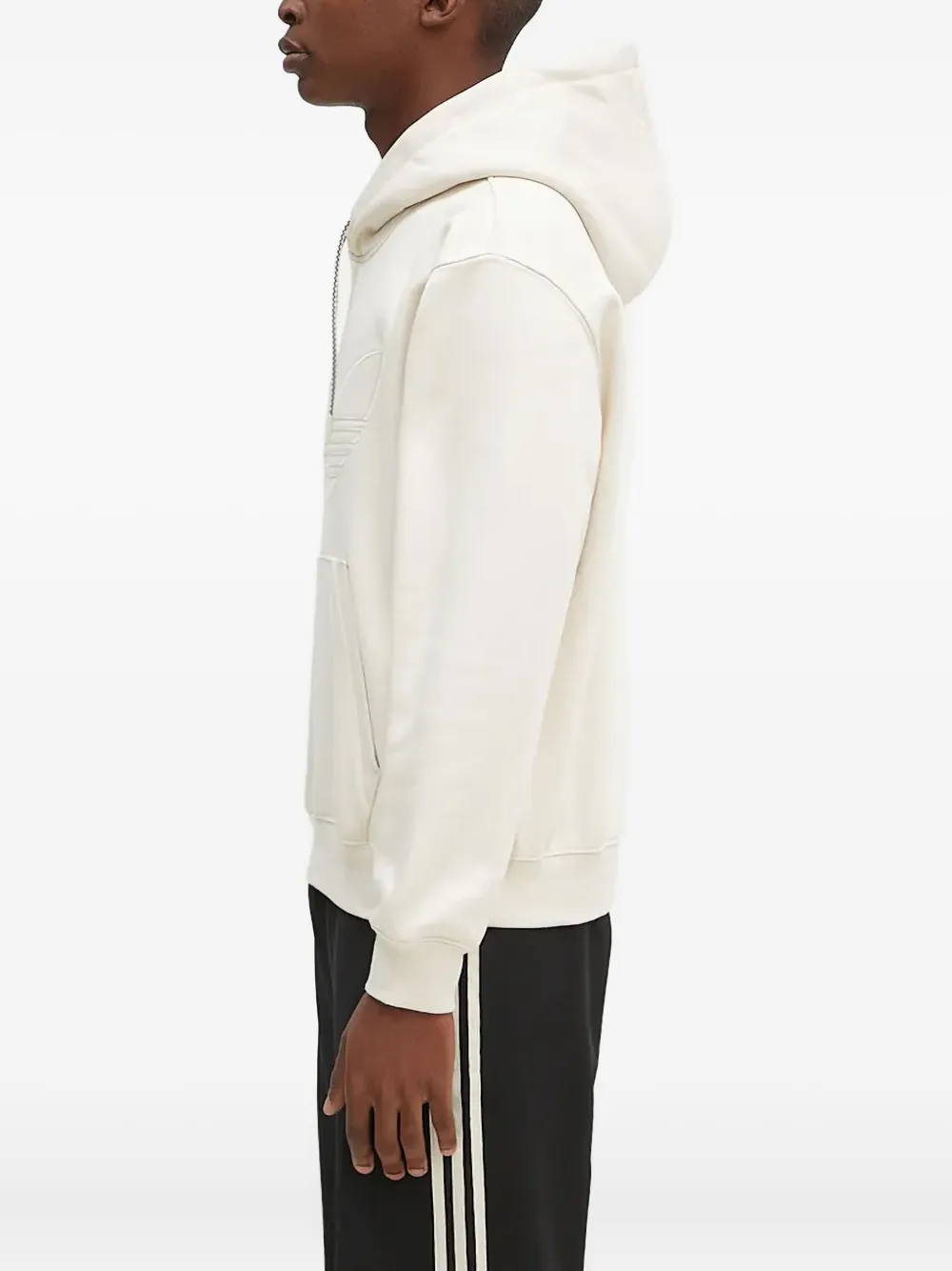 adidas Hoodie met logo-reliëf Wit