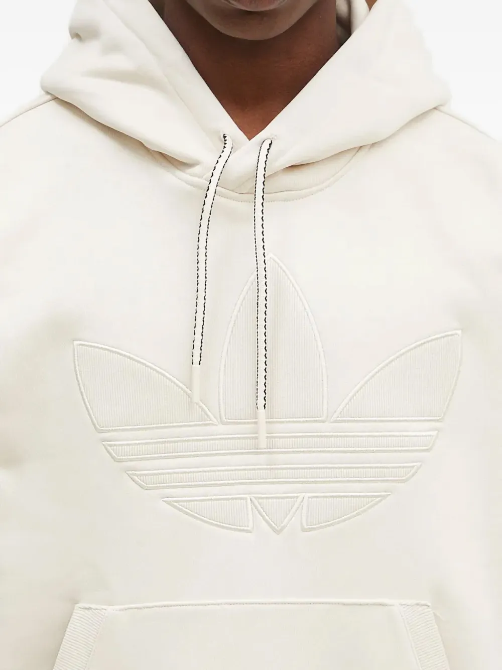 adidas Hoodie met logo-reliëf Wit