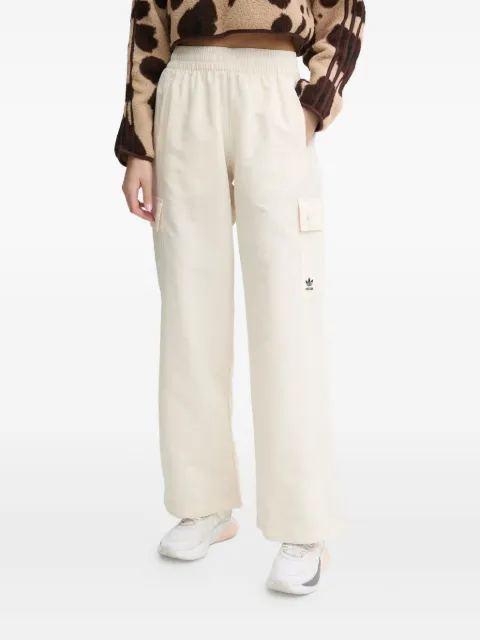 adidas logo-embroidered cargo trousers 