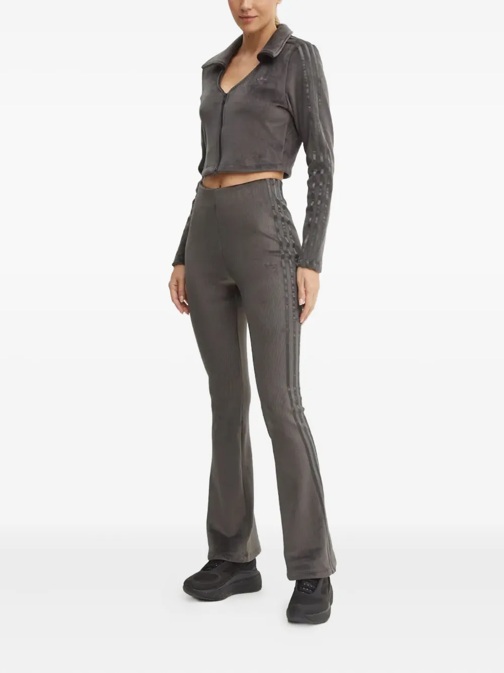 adidas ribbed-velour zip-up sweatshirt | Sweaters | Image 2