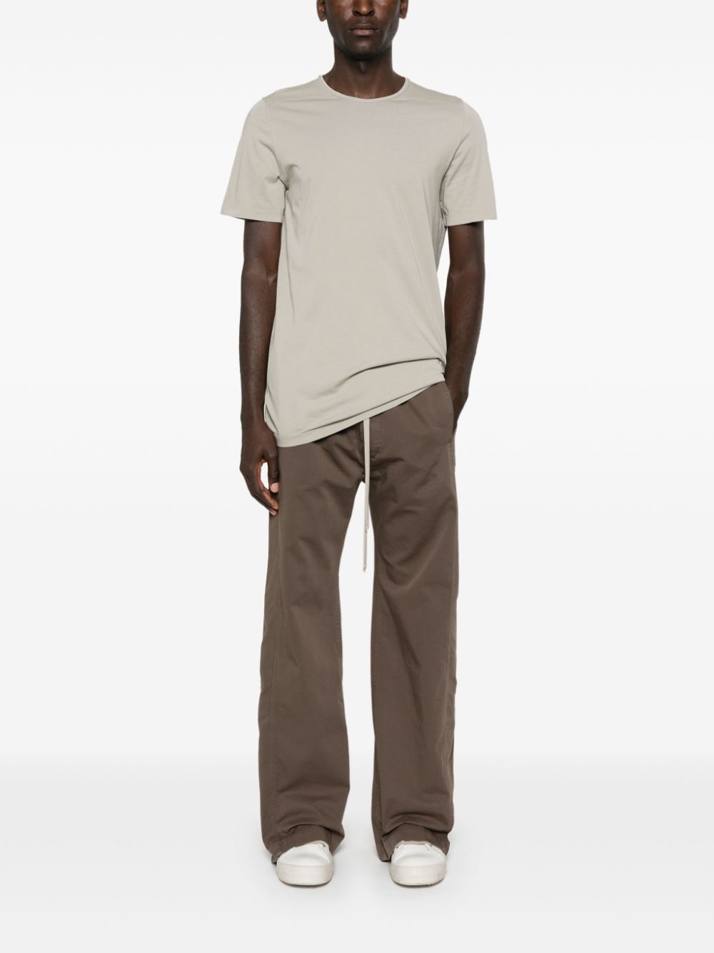 Shop Rick Owens Level T-shirt In Grey