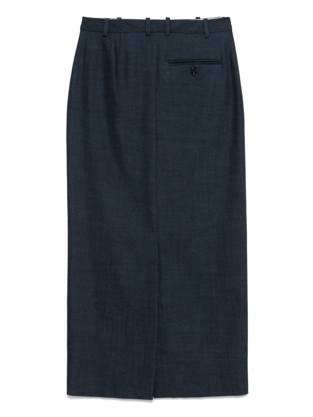 Shop Hugo Boss Denim-effect Maxi Skirt In 蓝色