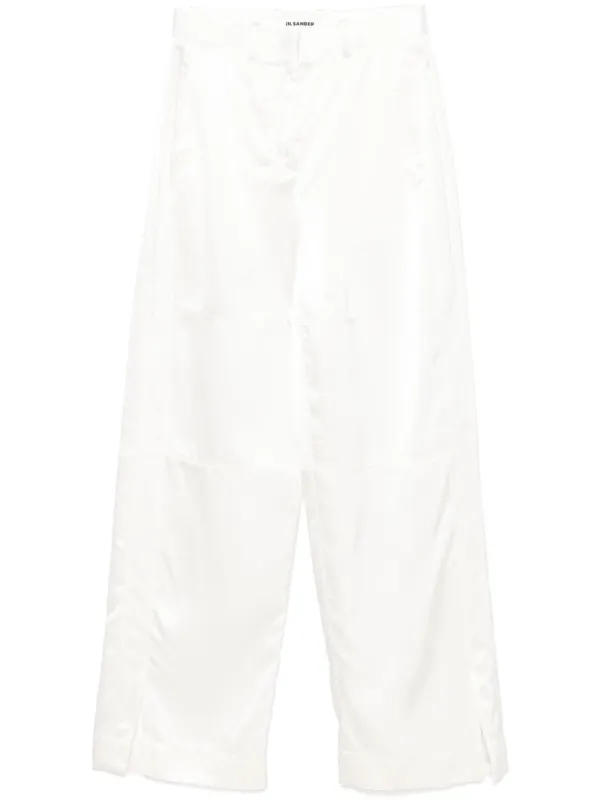 【関税＆送料込み】Jil Sander Satin Trousers JIL SANDER Satin wide-leg pants | NET-A-PORTER
