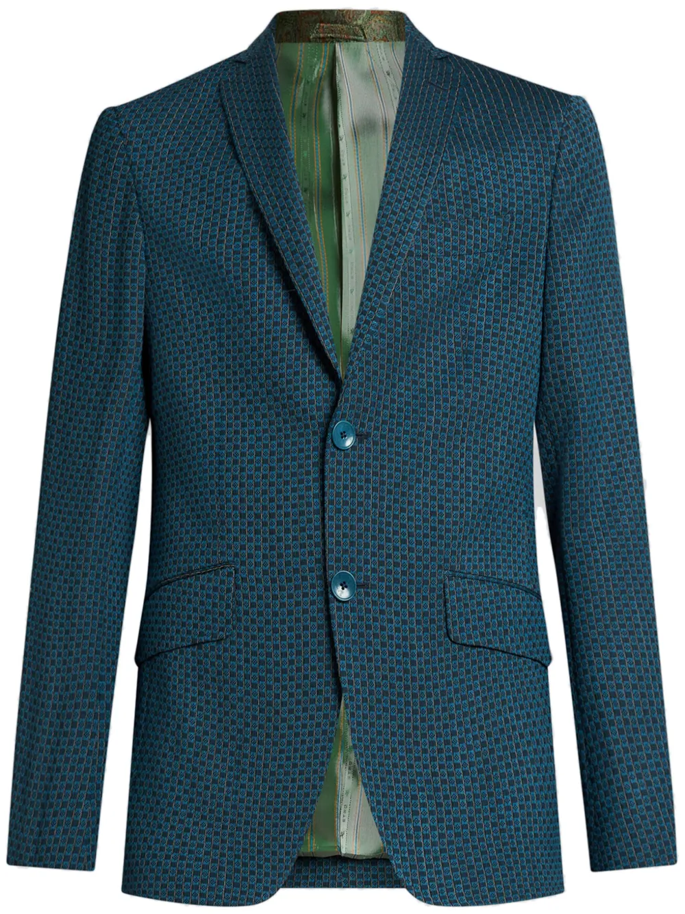 ETRO Geruite blazer Blauw