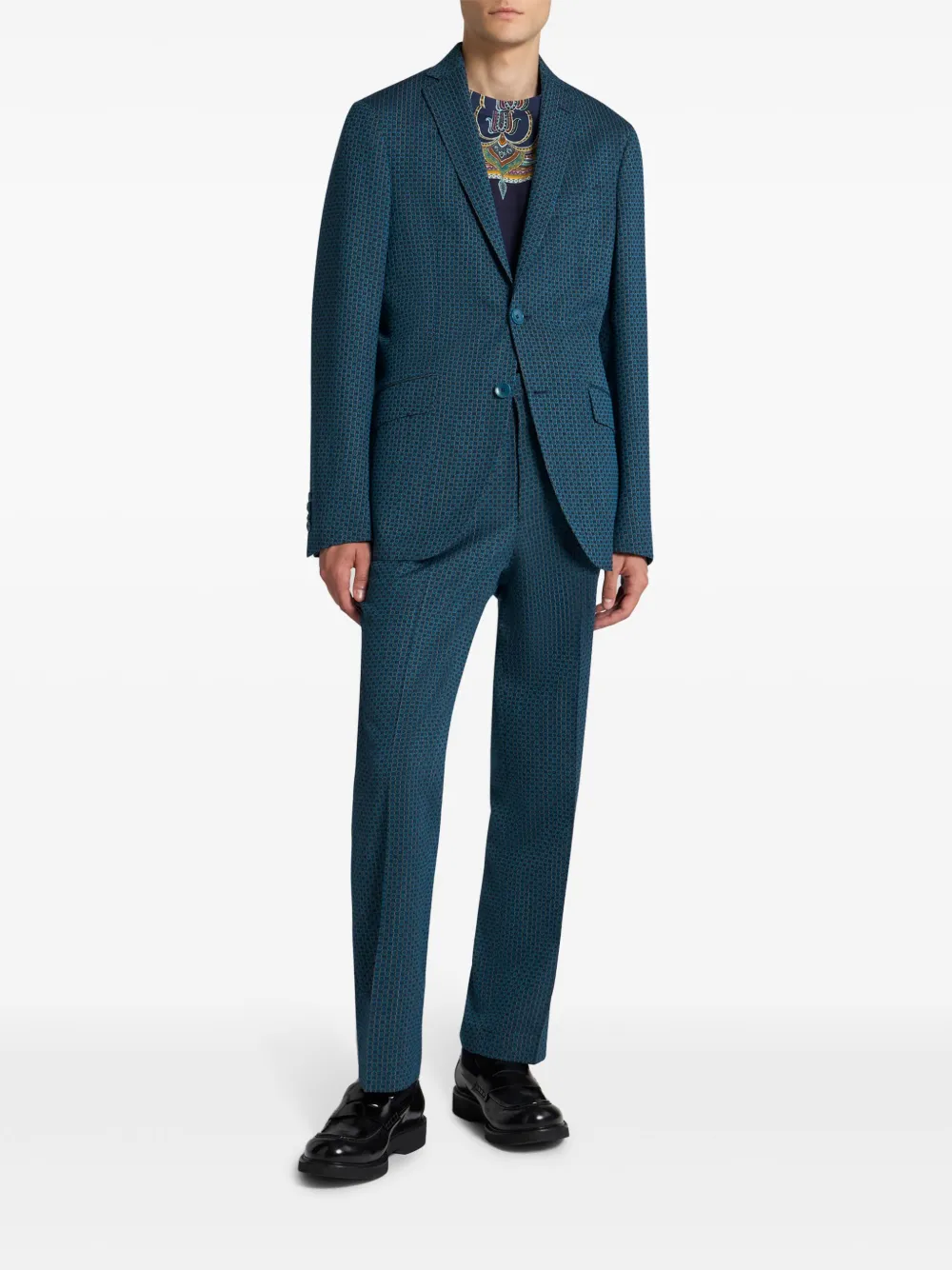 ETRO Geruite blazer Blauw