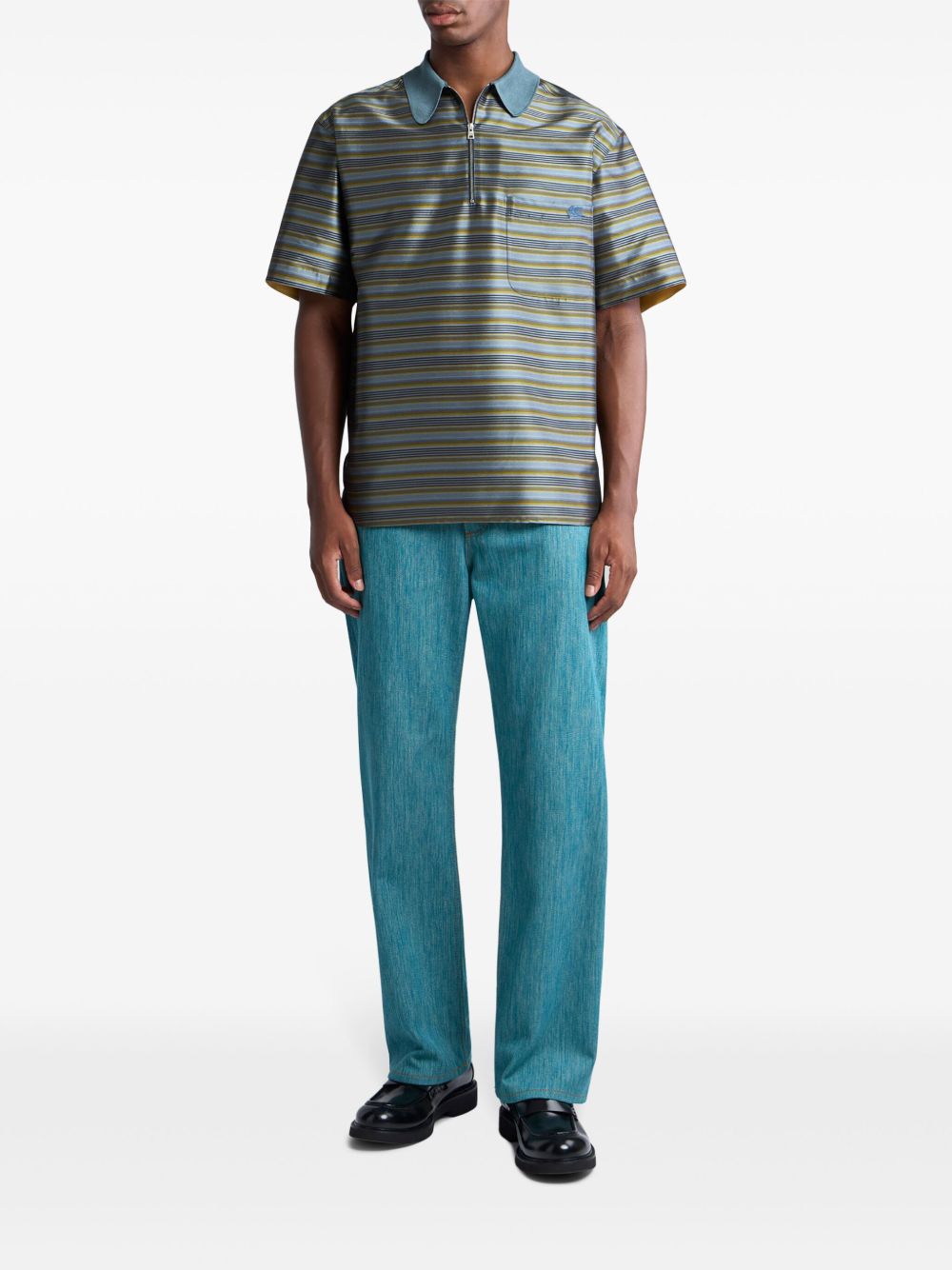 ETRO Gestreept poloshirt - Groen