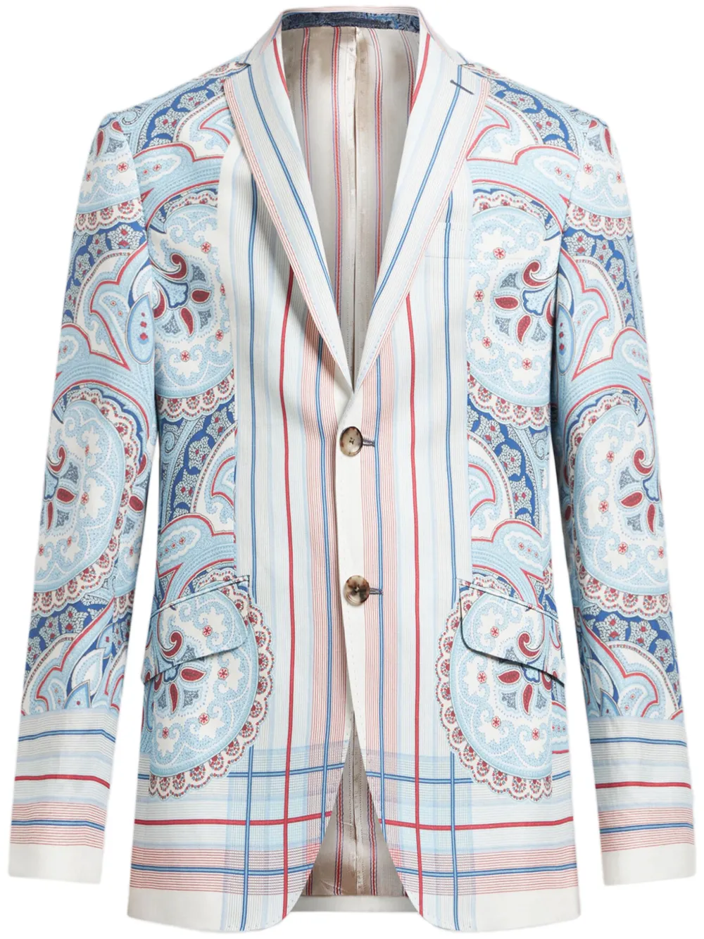 ETRO Blazer met paisley-print Blauw