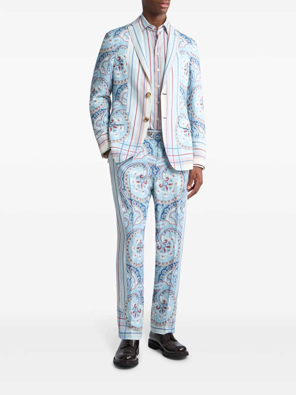 ETRO Blazer met paisley-print - Blauw