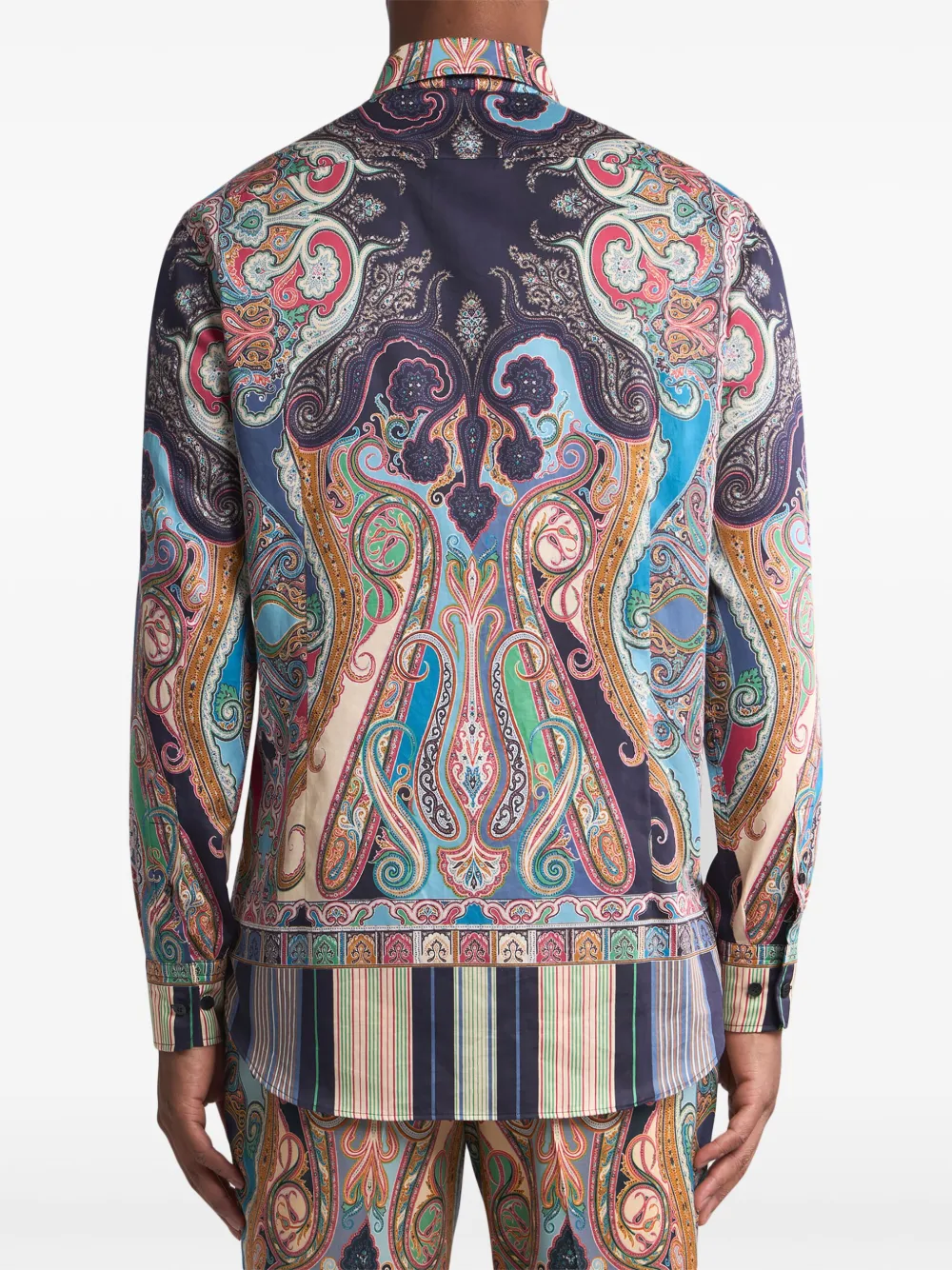 ETRO Overhemd met paisley-print Blauw