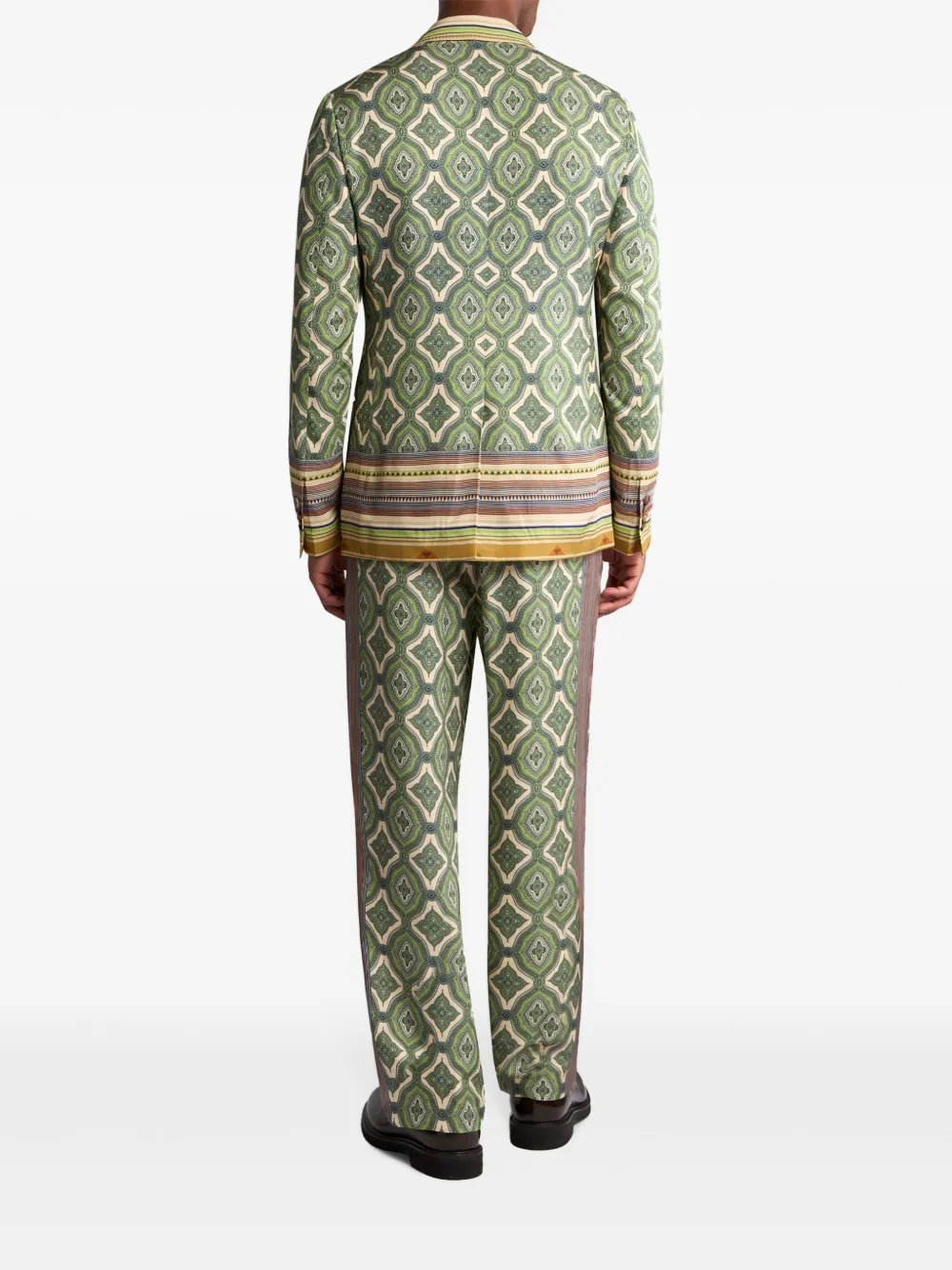 ETRO Blazer met geometrische print Groen