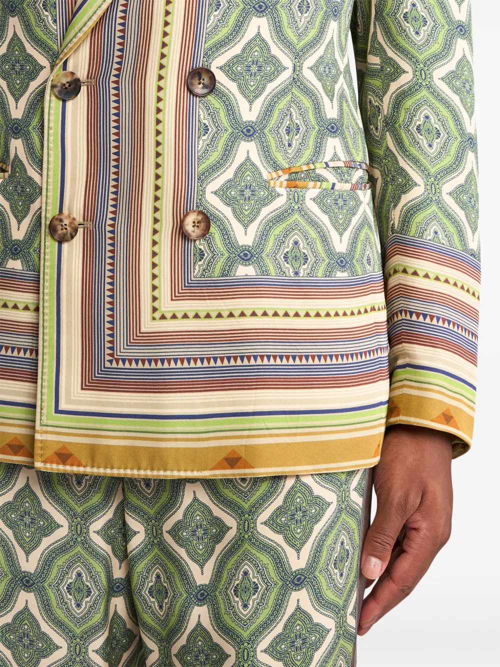 ETRO Blazer met geometrische print Groen