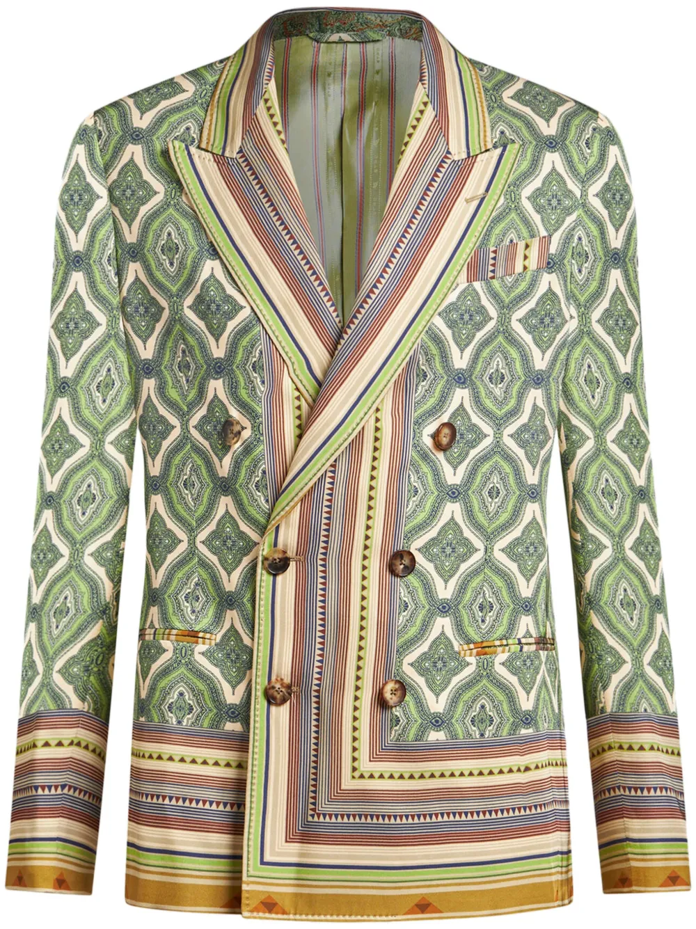 ETRO Blazer met geometrische print Groen