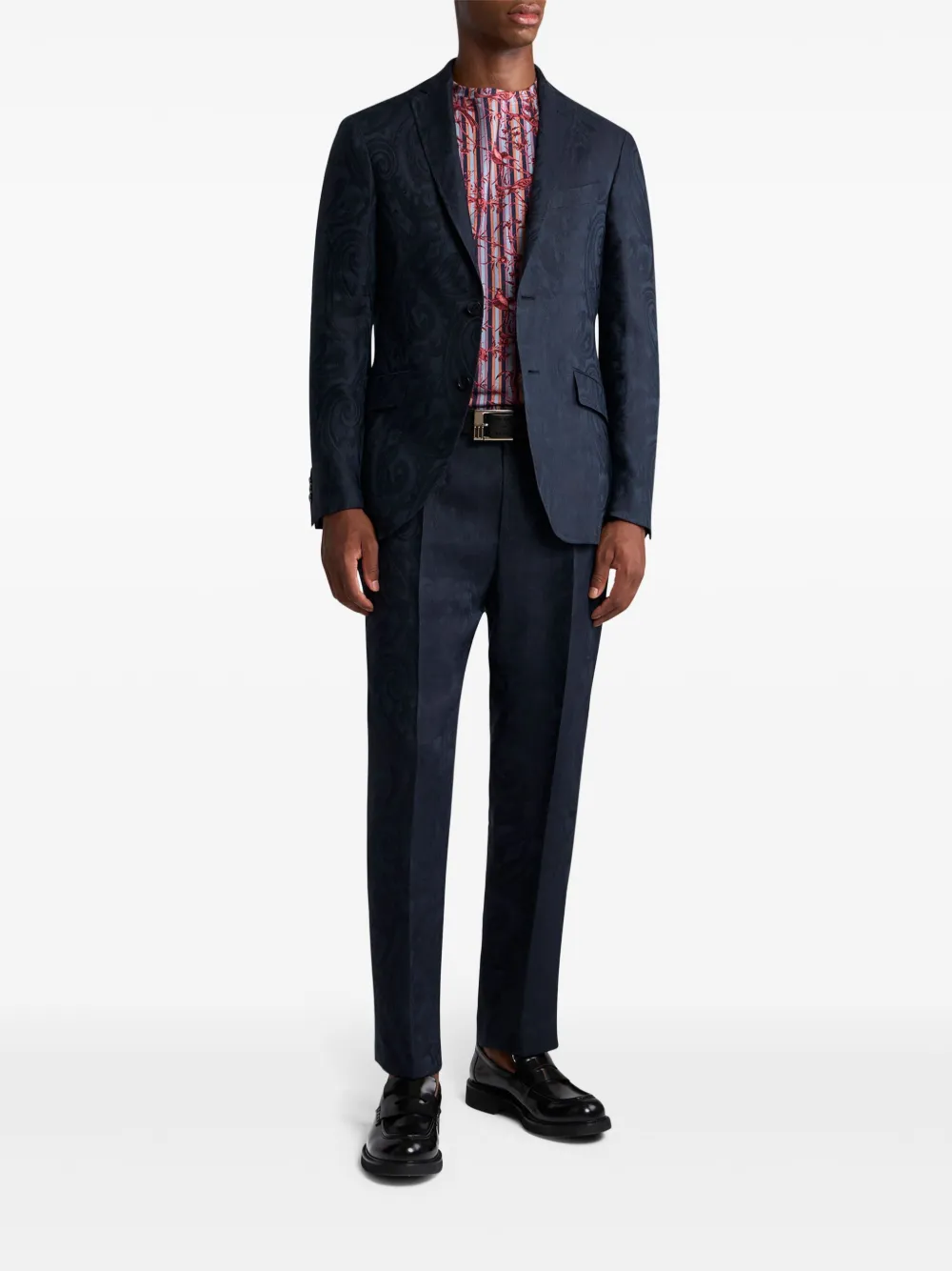 ETRO Broek met jacquard - Blauw