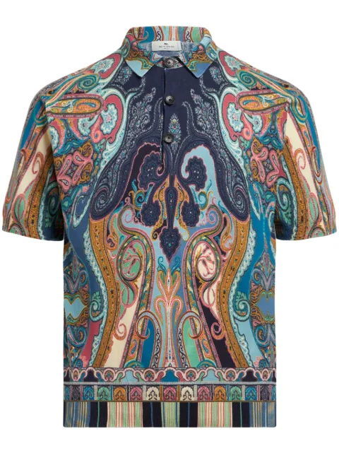 ETRO قميص بولو بطبعة بيزلي