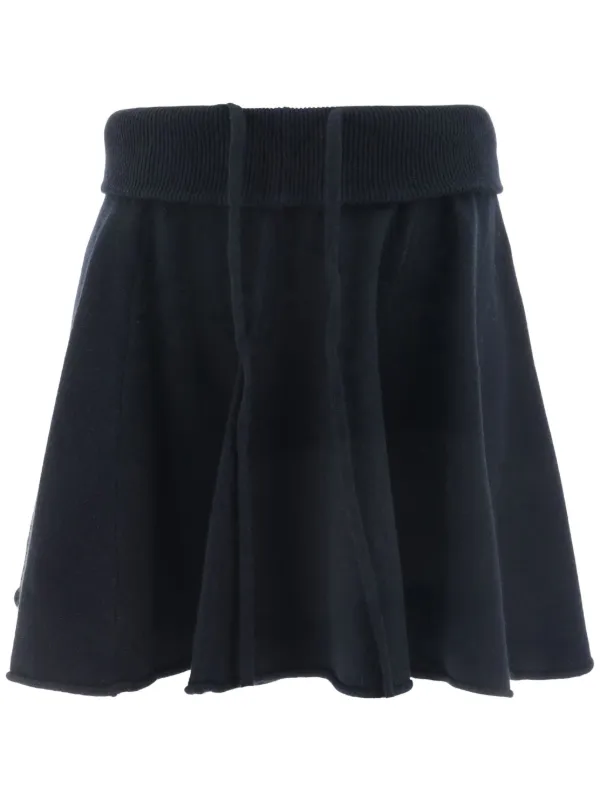 Extreme Cashmere Fine-knit Mini Skirt in Blue