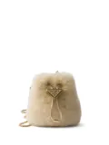Prada shearling mini bag - Neutrals