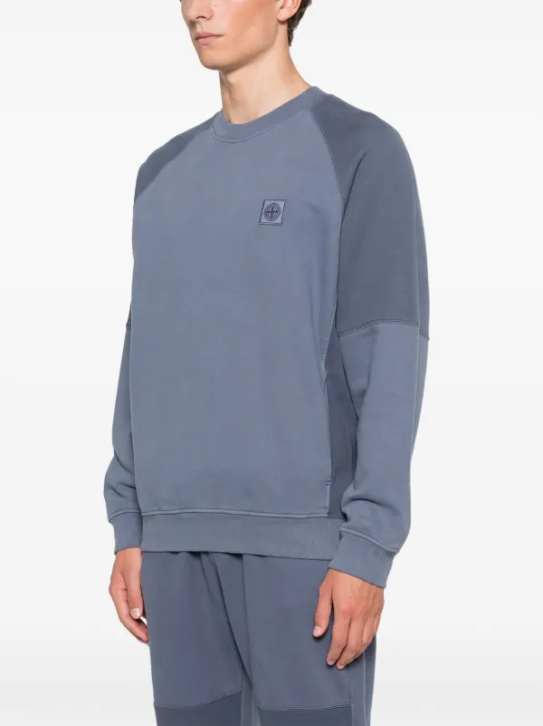 【STONE 】コンパスバッジ スウェットシャツ ネイビー Stone Island コンパスバッジ スウェットシャツ | ブルー
