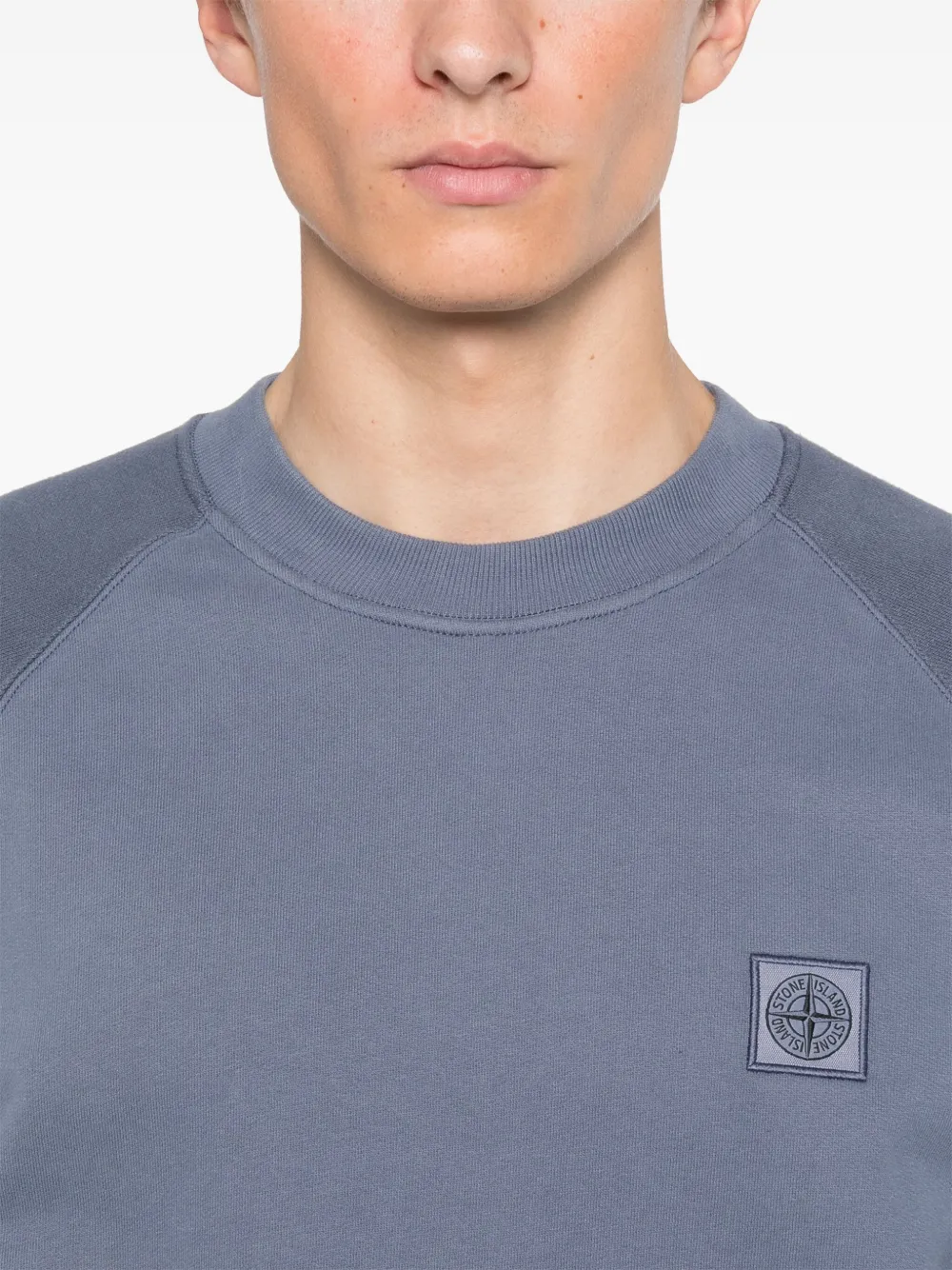 Stone Island Sweater met Compass-logopatch Blauw