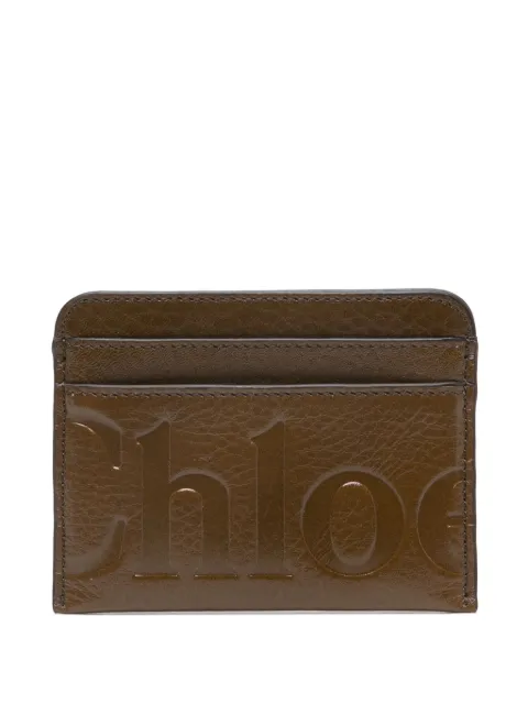 Chloé logo-debossed card holder