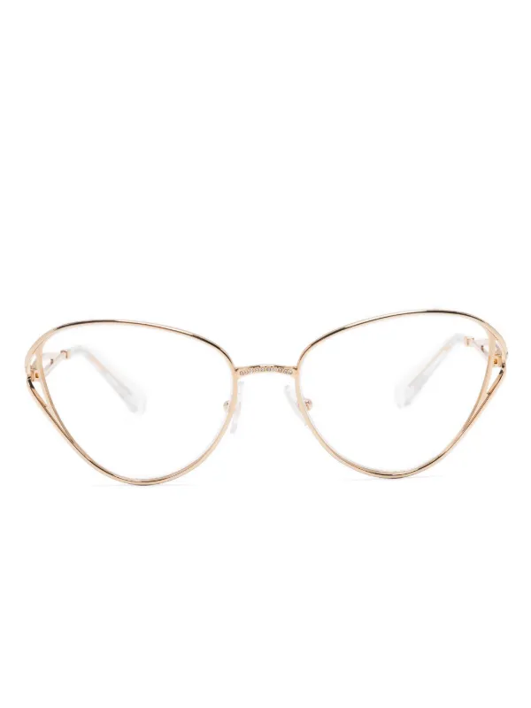 Gold frame cat eye glasses online