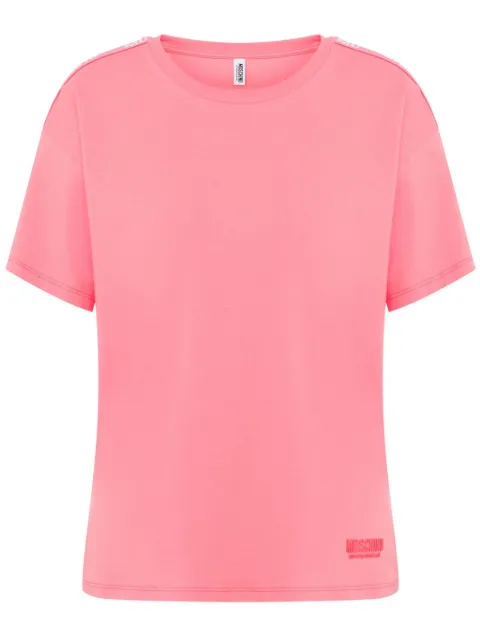 Moschino playera de pijama con logo bordado