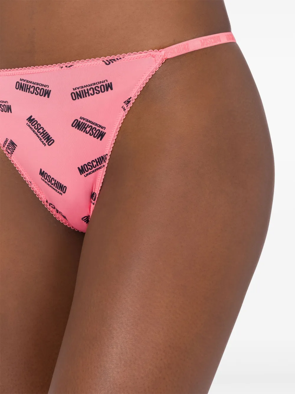 MOSCHINO LOGO-PRINT THONGS (PACK OF THREE)