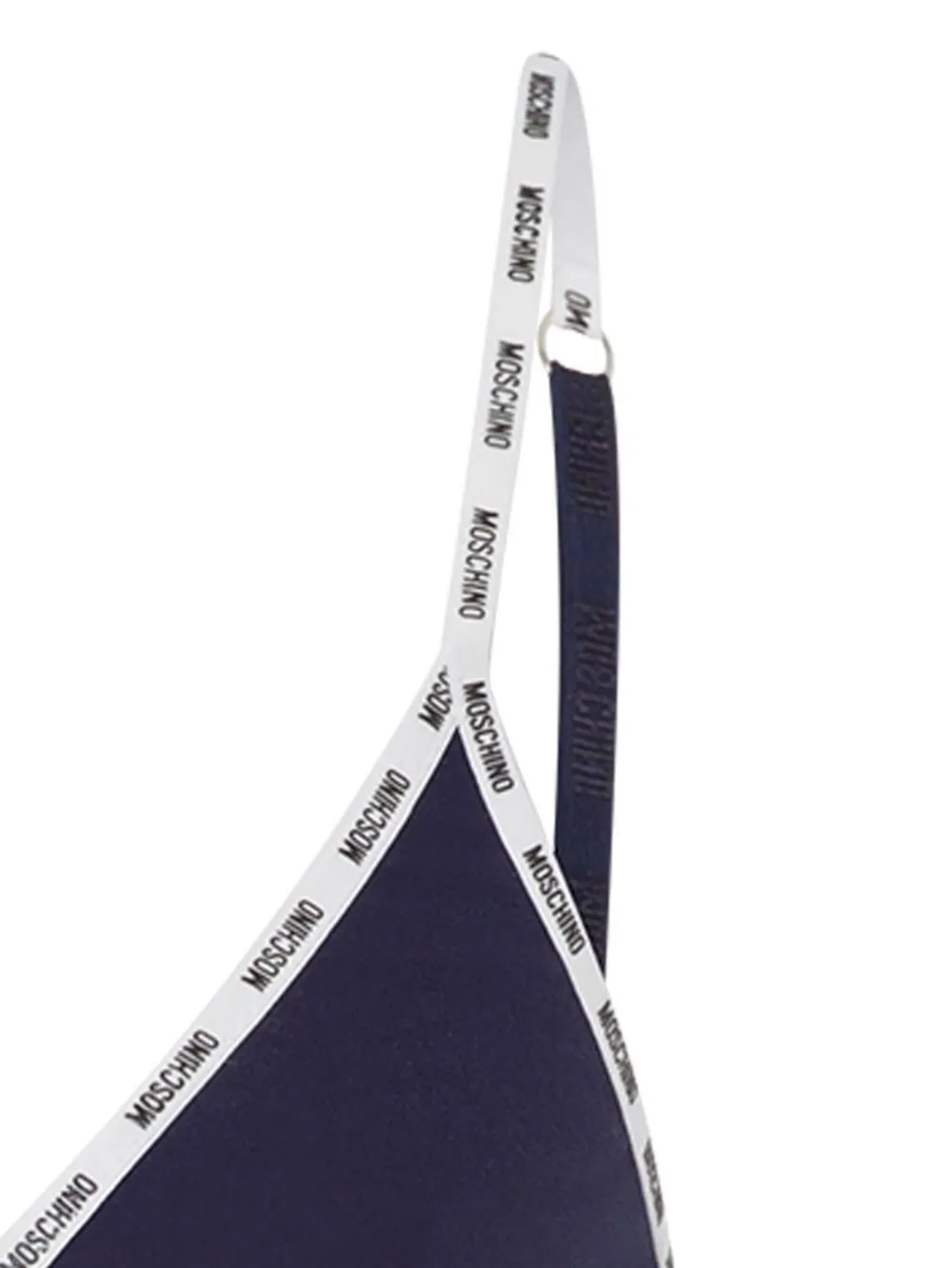 Moschino Triangel bh met logoband - Blauw