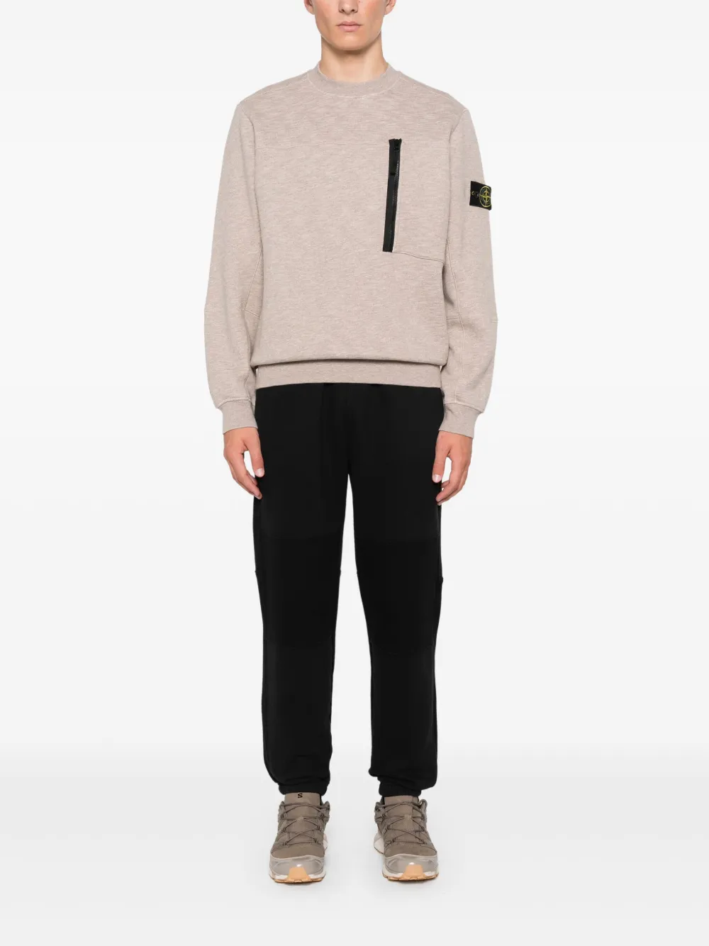 stoneisland Stone Island Sweater met gemêleerd-effect - Beige