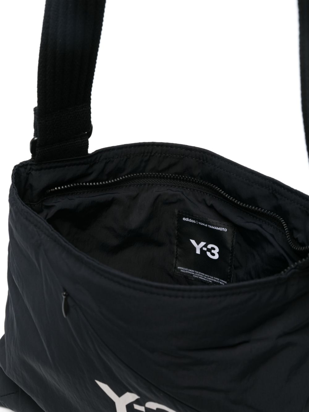 Shop Y-3 Logo-print Messenger Bag In Schwarz