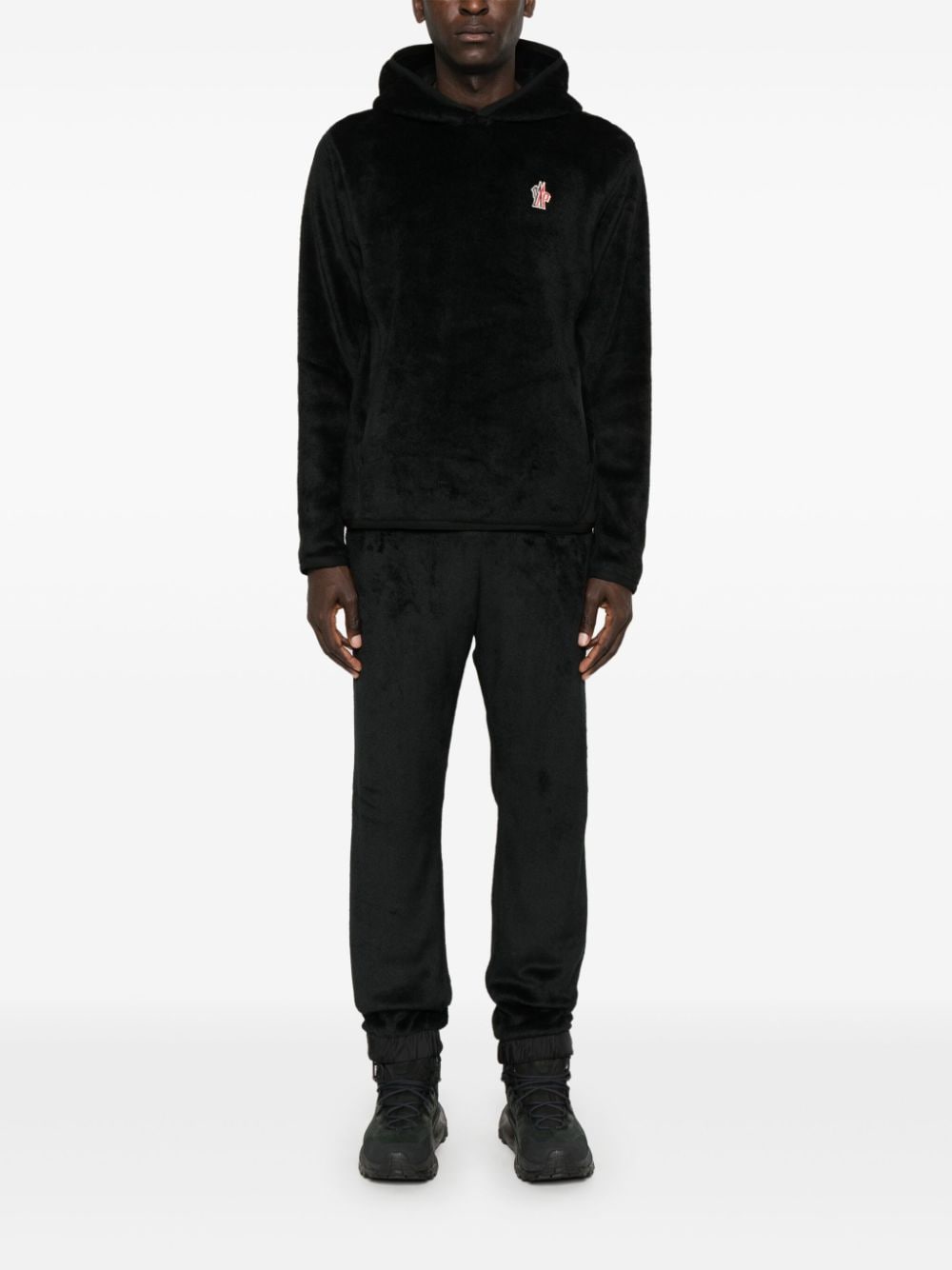 Moncler Grenoble Trainingsbroek met fleece textuur - Zwart