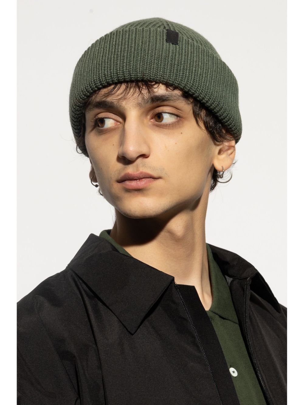 Shop Allsaints Merino Wool Beanie In Green