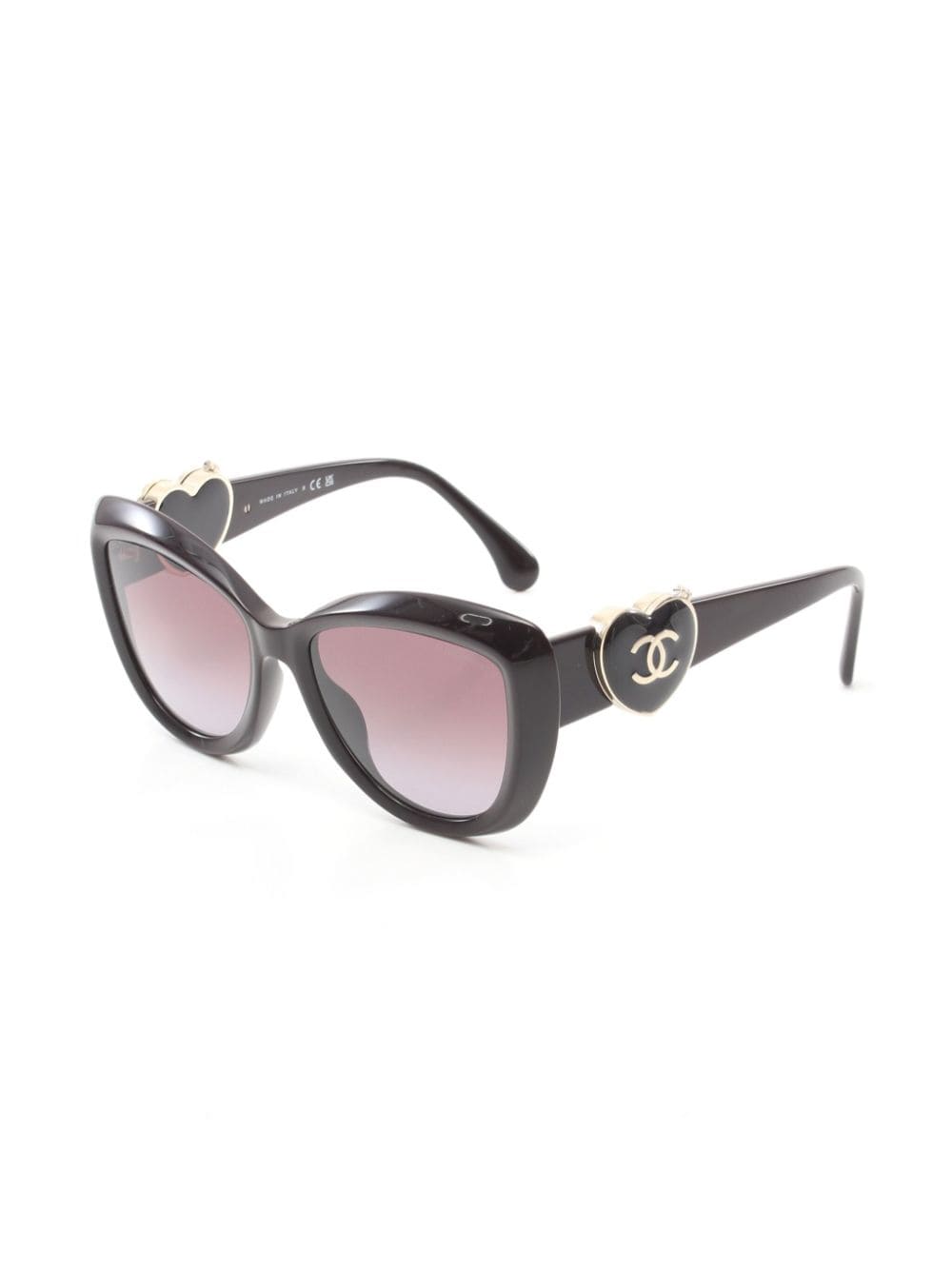 CHANEL Pre-Owned 1986-1988 Charming Hearts sunglasses - Paars