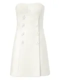 Ermanno Scervino rose-embellished strapless mini dress - White