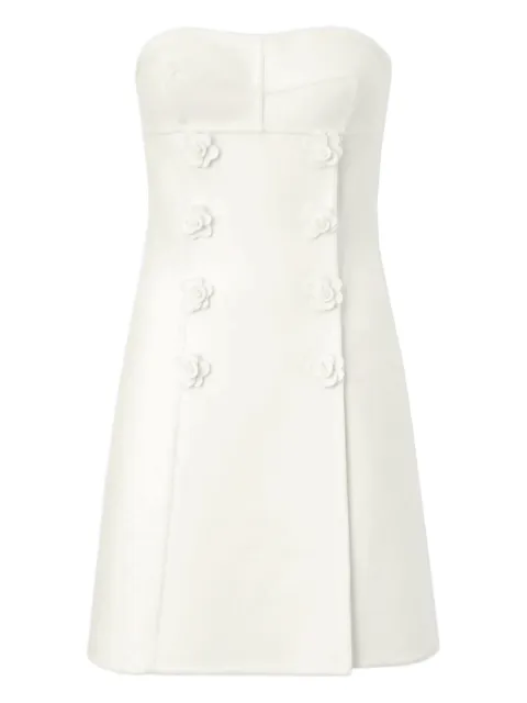 Ermanno Scervino rose-embellished strapless mini dress