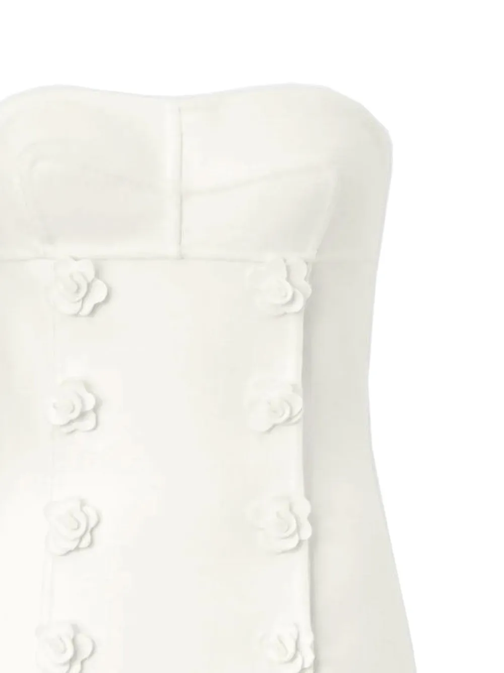 Ermanno Scervino Strapless mini-jurk verfraaid met strik Wit