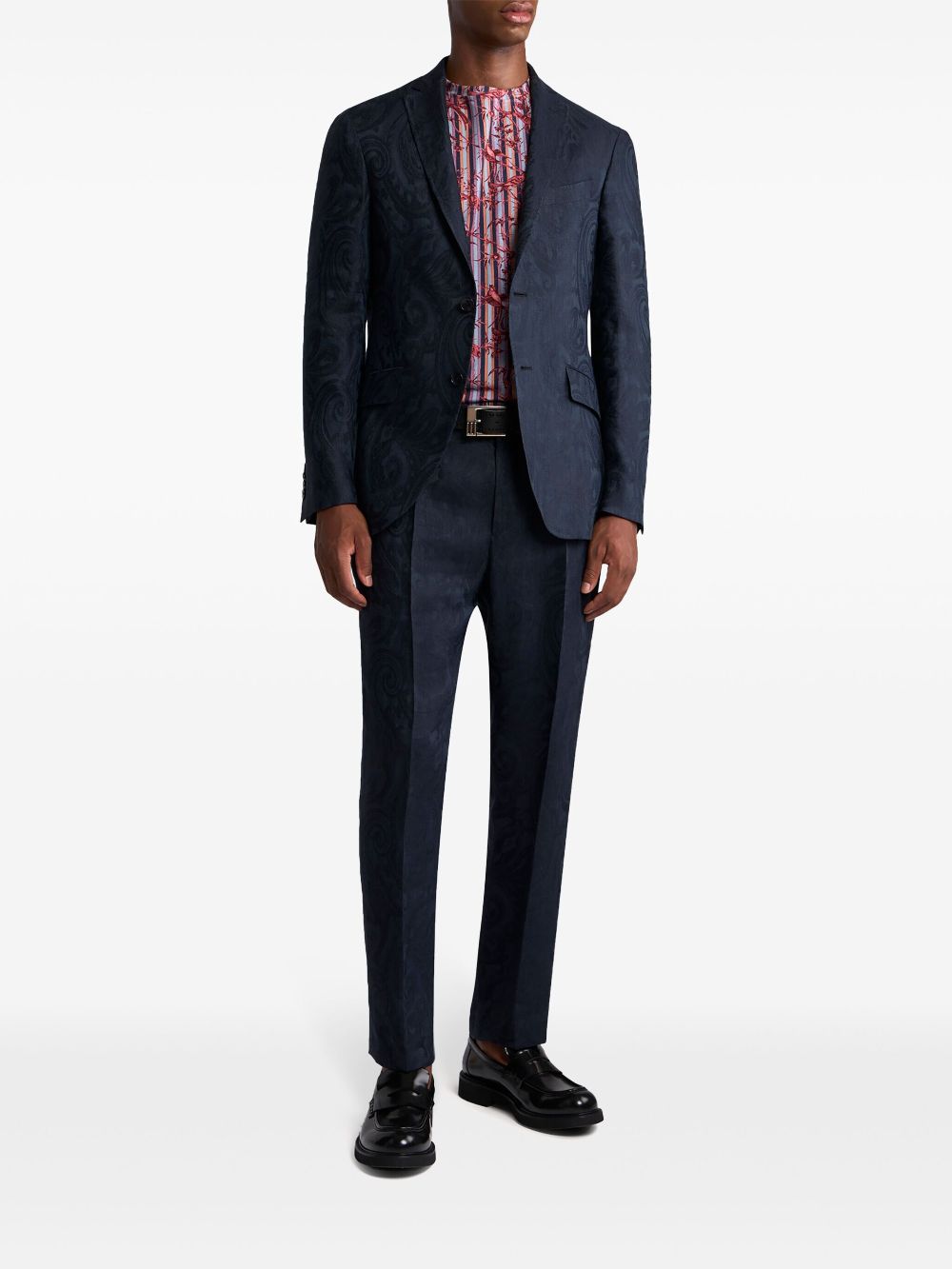 ETRO Blazer met paisley-jacquard - Blauw