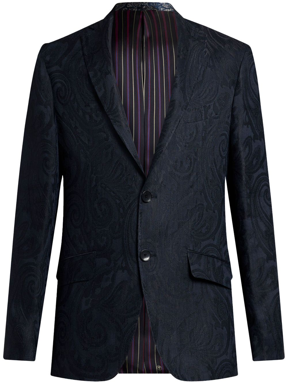 paisley-jacquard blazer