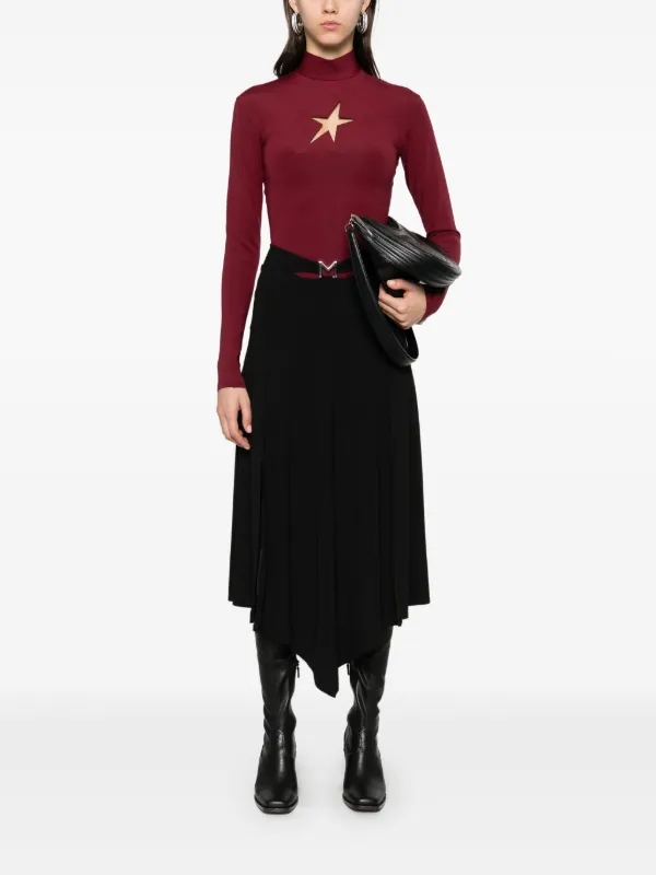 Mugler cut-out Star Top | Red | FARFETCH