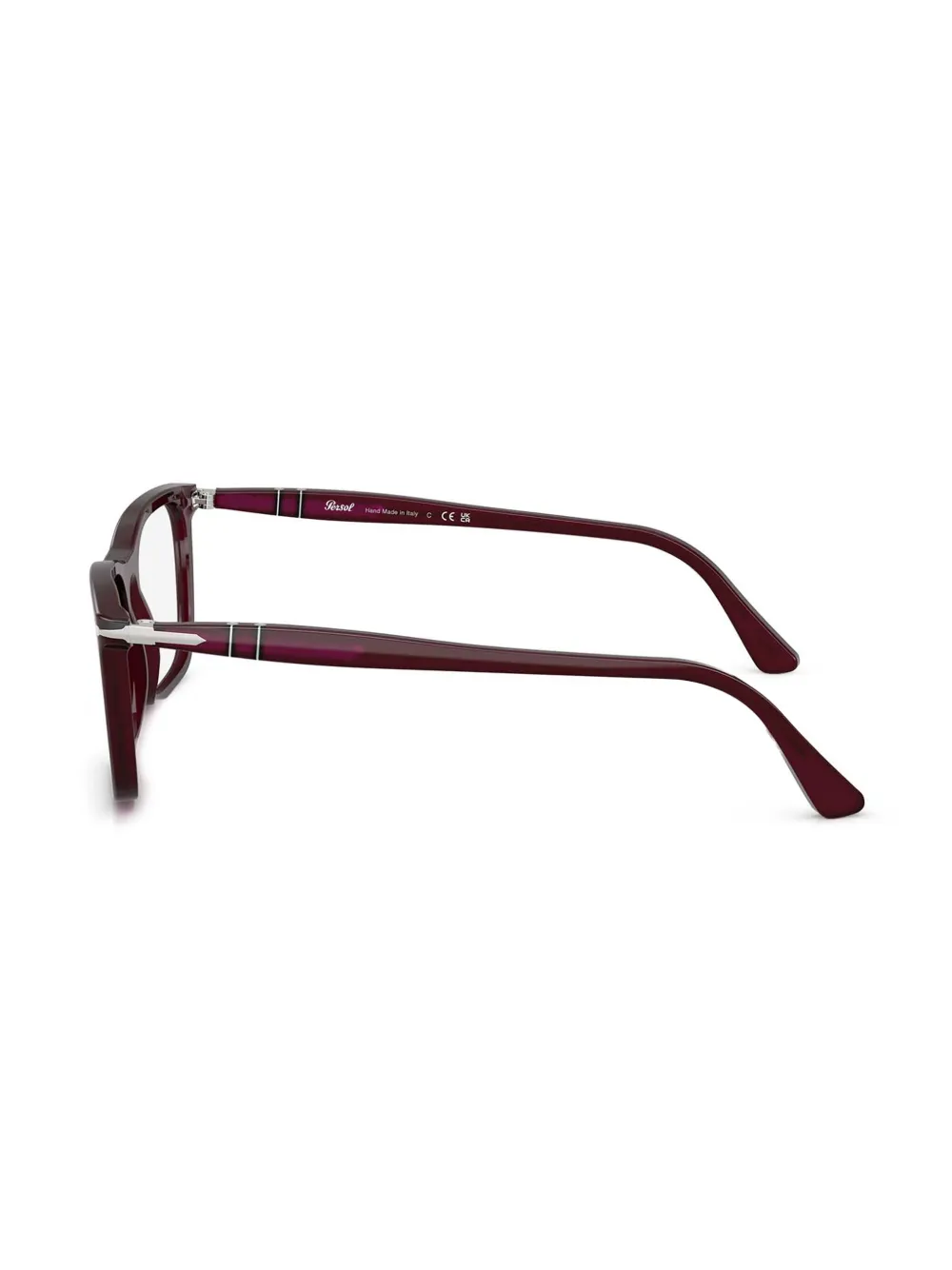 Persol Bril met rechthoekig montuur Paars