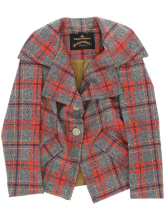 【送料&関税込】Vivienne Westwood Checked Wood Jacket Vivienne Westwood Red Label Tartan Check Love Jacket Green 1