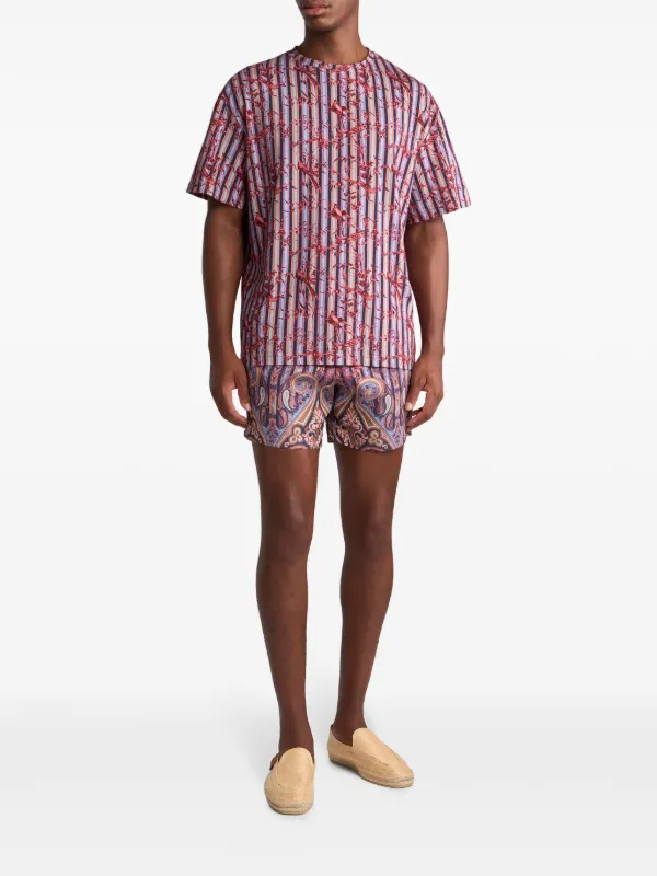 ETRO プリント ショートパンツ | ピンク | FARFETCH JP