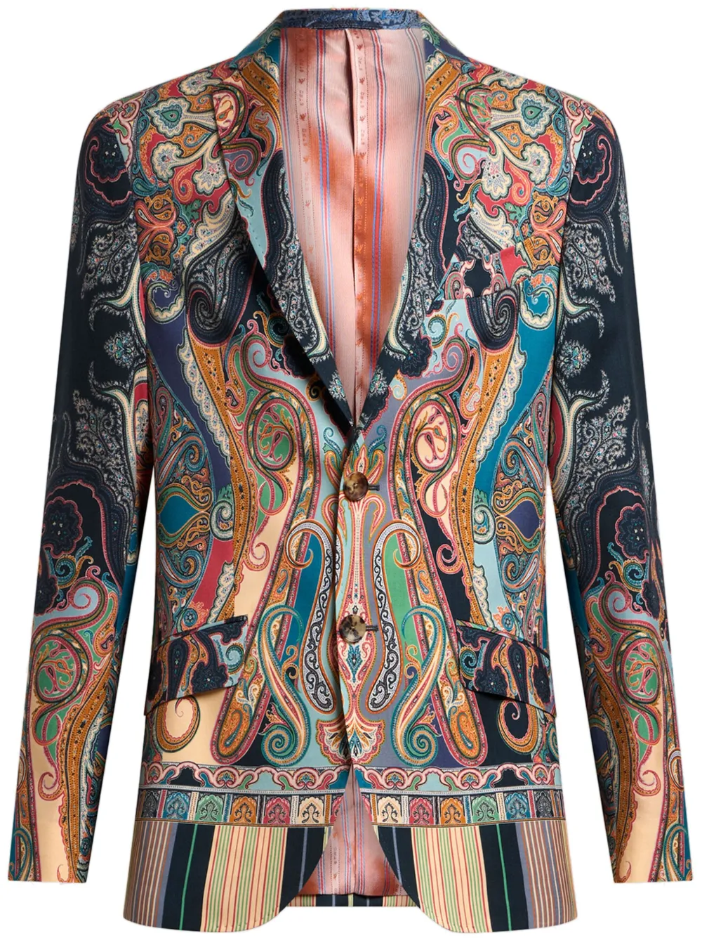 ETRO Blazer met paisley-print Beige